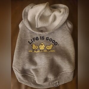Pet Hoodie Life Is Good Dog Clothes Size Small